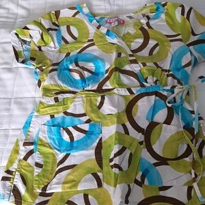 Koi medium scrub top, multi